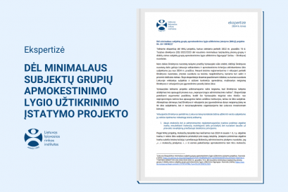 Dėl minimalaus subjektų grupių apmokestinimo lygio užtikrinimo įstatymo (MALĮ) projekto